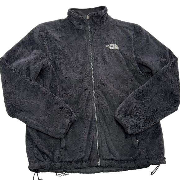 North Face Jacket Womens Medium Black Fleece Zip Outdoors Hiking Cold Weather - Picture 1 of 8